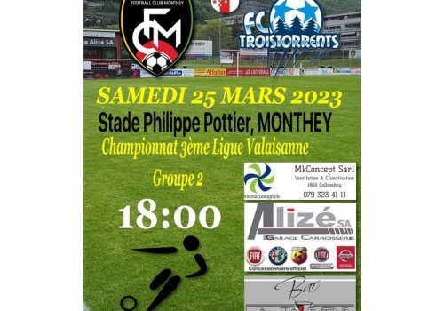 25.03.2023-18h00-3ème ligue Valaisanne-Stade Philippe Pottier